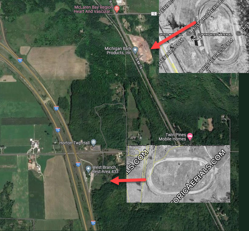 West Branch Speedway (M-76) - Both West Branch Speedways (newer photo)